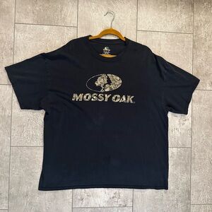 Vintage Mossy Oak Men’s Tee Black Camouflage Size 2XL GUC